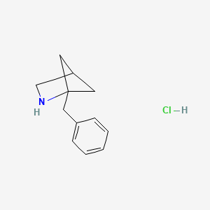 molecular formula C12H16ClN B2480623 1-Benzyl-2-azabicyclo[2.1.1]hexan-Hydrochlorid CAS No. 2225136-10-5