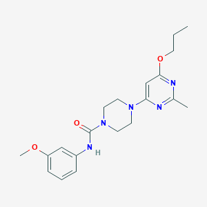 molecular formula C20H27N5O3 B2480627 N-(3-甲氧基苯基)-4-(2-甲基-6-丙氧基嘧啶-4-基)哌嗪-1-羧酰胺 CAS No. 946231-85-2