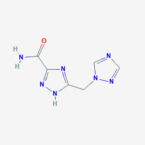 molecular formula C6H7N7O B2480632 3-(1H-1,2,4-三唑-1-基甲基)-1H-1,2,4-三唑-5-羧酰胺 CAS No. 338405-26-8