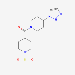 (4-(1H-1,2,3-triazol-1-yl)piperidin-1-yl)(1-(methylsulfonyl)piperidin-4-yl)methanone
