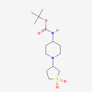 molecular formula C14H26N2O4S B2480638 Tert-butyl (1-(1,1-dioxidotetrahydrothiophen-3-yl)piperidin-4-yl)carbamate CAS No. 2034613-88-0