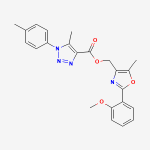 [2-(2-methoxyphenyl)-5-methyl-1,3-oxazol-4-yl]methyl 5-methyl-1-(4-methylphenyl)-1H-1,2,3-triazole-4-carboxylate