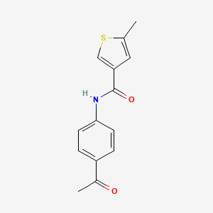 molecular formula C14H13NO2S B2480644 N-(4-acetylphenyl)-5-methylthiophene-3-carboxamide CAS No. 895920-84-0