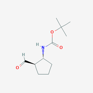 molecular formula C11H19NO3 B2480647 N-Boc-(+/-)-反式-2-甲酰基环戊基胺 CAS No. 1353093-76-1