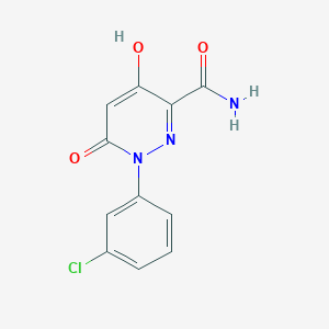 1-(3-Chlorophenyl)-4-hydroxy-6-oxo-1,6-dihydro-3-pyridazinecarboxamide