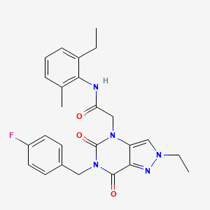 3-[4-ethyl-5-(ethylthio)-4H-1,2,4-triazol-3-yl]-1-methyl-N-phenyl-1,4,6,7-tetrahydro-5H-pyrazolo[4,3-c]pyridine-5-carboxamide