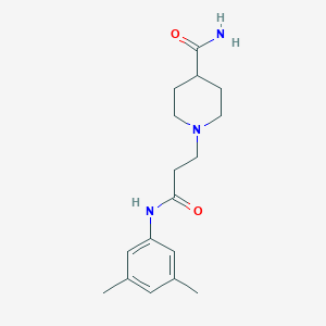 molecular formula C17H25N3O2 B248066 1-[3-(3,5-Dimethylanilino)-3-oxopropyl]-4-piperidinecarboxamide 