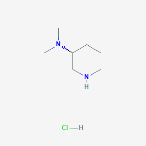 molecular formula C7H17ClN2 B2480676 (R)-N,N-dimethylpiperidin-3-amine hydrochloride CAS No. 1061682-81-2; 1061682-82-3