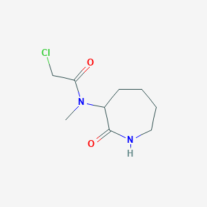 molecular formula C9H15ClN2O2 B2480678 2-Chloro-N-methyl-N-(2-oxoazepan-3-yl)acetamide CAS No. 2411199-80-7