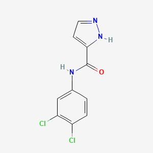 molecular formula C10H7Cl2N3O B2480686 N-(3,4-二氯苯基)-1H-吡唑-3-甲酰胺 CAS No. 305346-22-9