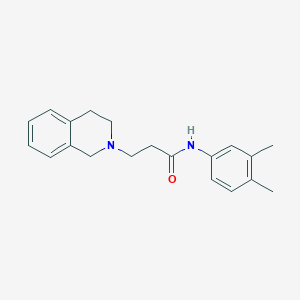 molecular formula C20H24N2O B248069 3-(3,4-dihydro-2(1H)-isoquinolinyl)-N-(3,4-dimethylphenyl)propanamide 