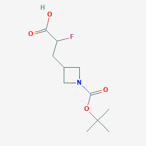 3-{1-[(Tert-butoxy)carbonyl]azetidin-3-yl}-2-fluoropropanoic acid