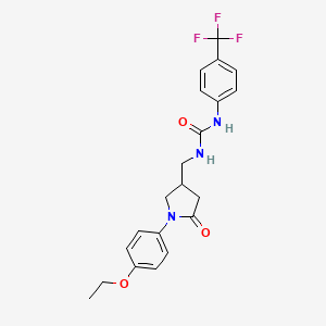 1-((1-(4-Ethoxyphenyl)-5-oxopyrrolidin-3-yl)methyl)-3-(4-(trifluoromethyl)phenyl)urea