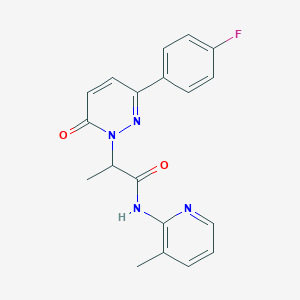 molecular formula C19H17FN4O2 B2480698 N-(3-metilpiridin-2-il)-2-(3-(4-fluorofenil)-6-oxopiridazin-1(6H)-il)propanamida CAS No. 1203020-45-4