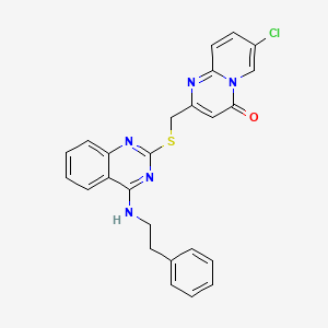 7-chloro-2-(((4-(phenethylamino)quinazolin-2-yl)thio)methyl)-4H-pyrido[1,2-a]pyrimidin-4-one