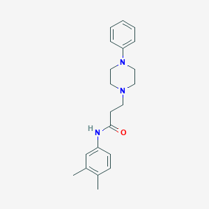 molecular formula C21H27N3O B248070 N-(3,4-dimethylphenyl)-3-(4-phenylpiperazin-1-yl)propanamide 