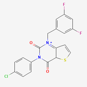 molecular formula C19H11ClF2N2O2S B2480702 3-(4-clorofenil)-1-[(3,5-difluorofenil)metil]-1H,2H,3H,4H-tieno[3,2-d]pirimidina-2,4-diona CAS No. 1326840-65-6