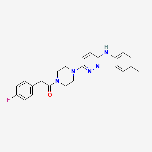 2-(4-Fluorophenyl)-1-(4-(6-(p-tolylamino)pyridazin-3-yl)piperazin-1-yl)ethanone