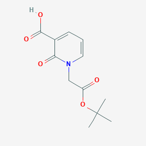 molecular formula C12H15NO5 B2480728 1-(2-(tert-Butoxy)-2-oxoethyl)-2-oxo-1,2-dihydropyridin-3-carbonsäure CAS No. 2126163-09-3