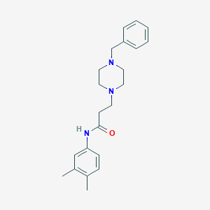 3-(4-benzylpiperazin-1-yl)-N-(3,4-dimethylphenyl)propanamide