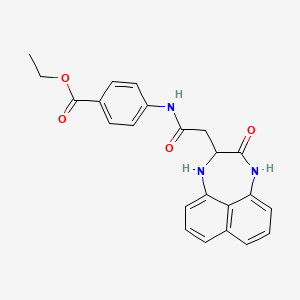 Ethyl 4-{[(3-oxo-1,2,3,4-tetrahydronaphtho[1,8-ef][1,4]diazepin-2-yl)acetyl]amino}benzoate