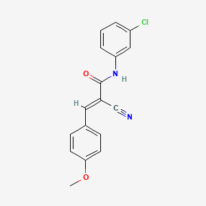 (E)-N-(3-chlorophenyl)-2-cyano-3-(4-methoxyphenyl)prop-2-enamide