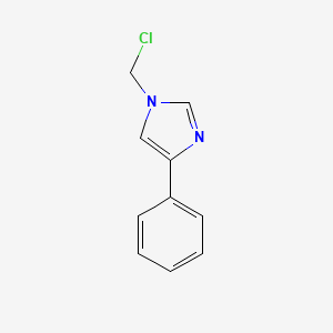 molecular formula C10H9ClN2 B2480740 1-(Chloromethyl)-4-phenylimidazole CAS No. 1260650-33-6