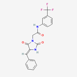 (Z)-2-(4-benzylidene-2,5-dioxoimidazolidin-1-yl)-N-(3-(trifluoromethyl)phenyl)acetamide