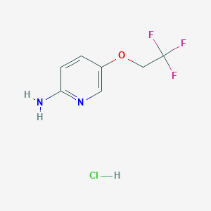 molecular formula C7H8ClF3N2O B2480745 5-(2,2,2-Trifluoroethoxy)pyridin-2-amine;hydrochloride CAS No. 2248299-68-3