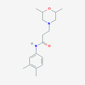 3-(2,6-dimethylmorpholin-4-yl)-N-(3,4-dimethylphenyl)propanamide