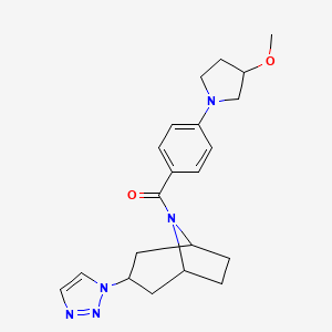 8-[4-(3-methoxypyrrolidin-1-yl)benzoyl]-3-(1H-1,2,3-triazol-1-yl)-8-azabicyclo[3.2.1]octane