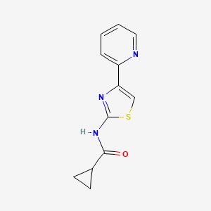 N-(4-pyridin-2-yl-1,3-thiazol-2-yl)cyclopropanecarboxamide