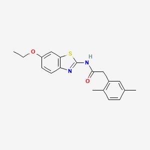 molecular formula C19H20N2O2S B2480760 2-(2,5-二甲基苯基)-N-(6-乙氧基苯并[d]噻嗪-2-基)乙酰胺 CAS No. 921536-30-3
