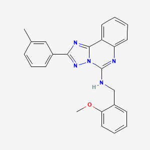 molecular formula C24H21N5O B2480766 N-(2-methoxybenzyl)-2-(3-methylphenyl)[1,2,4]triazolo[1,5-c]quinazolin-5-amine CAS No. 902950-70-3