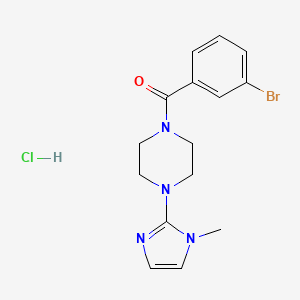 (3-bromophenyl)(4-(1-methyl-1H-imidazol-2-yl)piperazin-1-yl)methanone hydrochloride