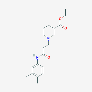 molecular formula C19H28N2O3 B248077 Ethyl 1-[3-(3,4-dimethylanilino)-3-oxopropyl]-3-piperidinecarboxylate 