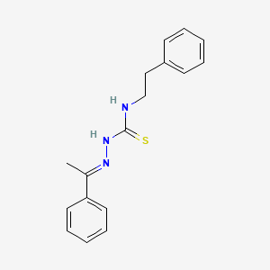 (E)-N-phenethyl-2-(1-phenylethylidene)hydrazinecarbothioamide