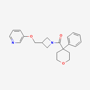 (4-Phenyloxan-4-yl)-[3-(pyridin-3-yloxymethyl)azetidin-1-yl]methanone