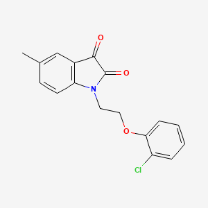 molecular formula C17H14ClNO3 B2480781 1-[2-(2-Chloro-phenoxy)-ethyl]-5-methyl-1H-indole-2,3-dione CAS No. 620931-51-3