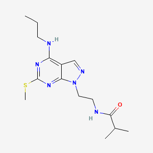 N-(2-(6-(methylthio)-4-(propylamino)-1H-pyrazolo[3,4-d]pyrimidin-1-yl)ethyl)isobutyramide