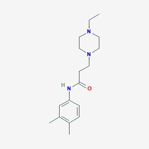 molecular formula C17H27N3O B248079 N-(3,4-dimethylphenyl)-3-(4-ethylpiperazin-1-yl)propanamide 