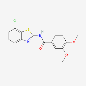 N-(7-chloro-4-methyl-1,3-benzothiazol-2-yl)-3,4-dimethoxybenzamide