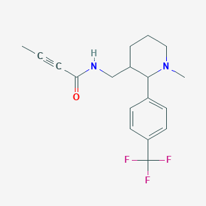N-({1-methyl-2-[4-(trifluoromethyl)phenyl]piperidin-3-yl}methyl)but-2-ynamide