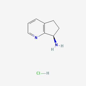 molecular formula C8H11ClN2 B2480794 (R)-6,7-二氢-5H-环戊[b]吡啶-7-胺盐酸盐 CAS No. 2442565-23-1