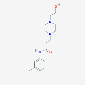 N-(3,4-dimethylphenyl)-3-[4-(2-hydroxyethyl)piperazin-1-yl]propanamide