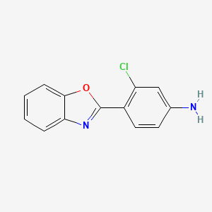 molecular formula C13H9ClN2O B2480805 4-(1,3-Benzoxazol-2-il)-3-cloroanilina CAS No. 443125-30-2