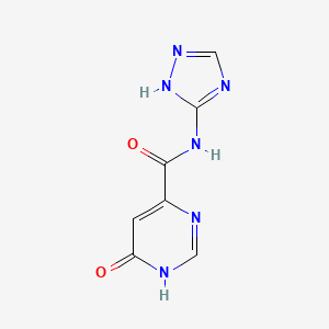 molecular formula C7H6N6O2 B2480823 6-羟基-N-(1H-1,2,4-三唑-5-基)嘧啶-4-羧酰胺 CAS No. 2034622-56-3