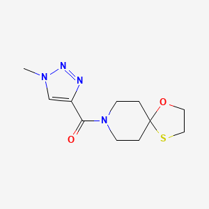 molecular formula C11H16N4O2S B2480828 (1-methyl-1H-1,2,3-triazol-4-yl)(1-oxa-4-thia-8-azaspiro[4.5]decan-8-yl)methanone CAS No. 1797067-80-1