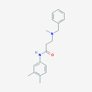 molecular formula C19H24N2O B248083 3-[benzyl(methyl)amino]-N-(3,4-dimethylphenyl)propanamide 