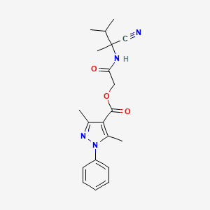 molecular formula C20H24N4O3 B2480831 [(1-cyano-1,2-dimethylpropyl)carbamoyl]methyl 3,5-dimethyl-1-phenyl-1H-pyrazole-4-carboxylate CAS No. 1172787-44-8